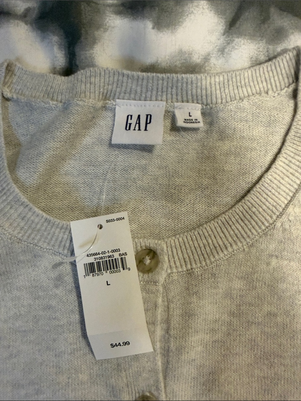 GAP Light Gray Button-Up Women's Cardigan - Picture 2 of 2